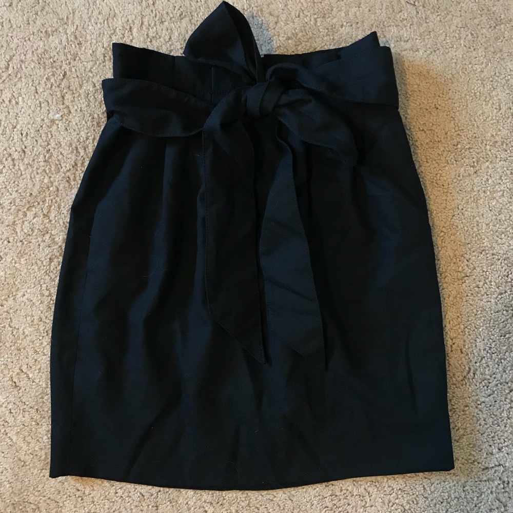 J.Crew Linen Mini Skirt (Black), Size 00